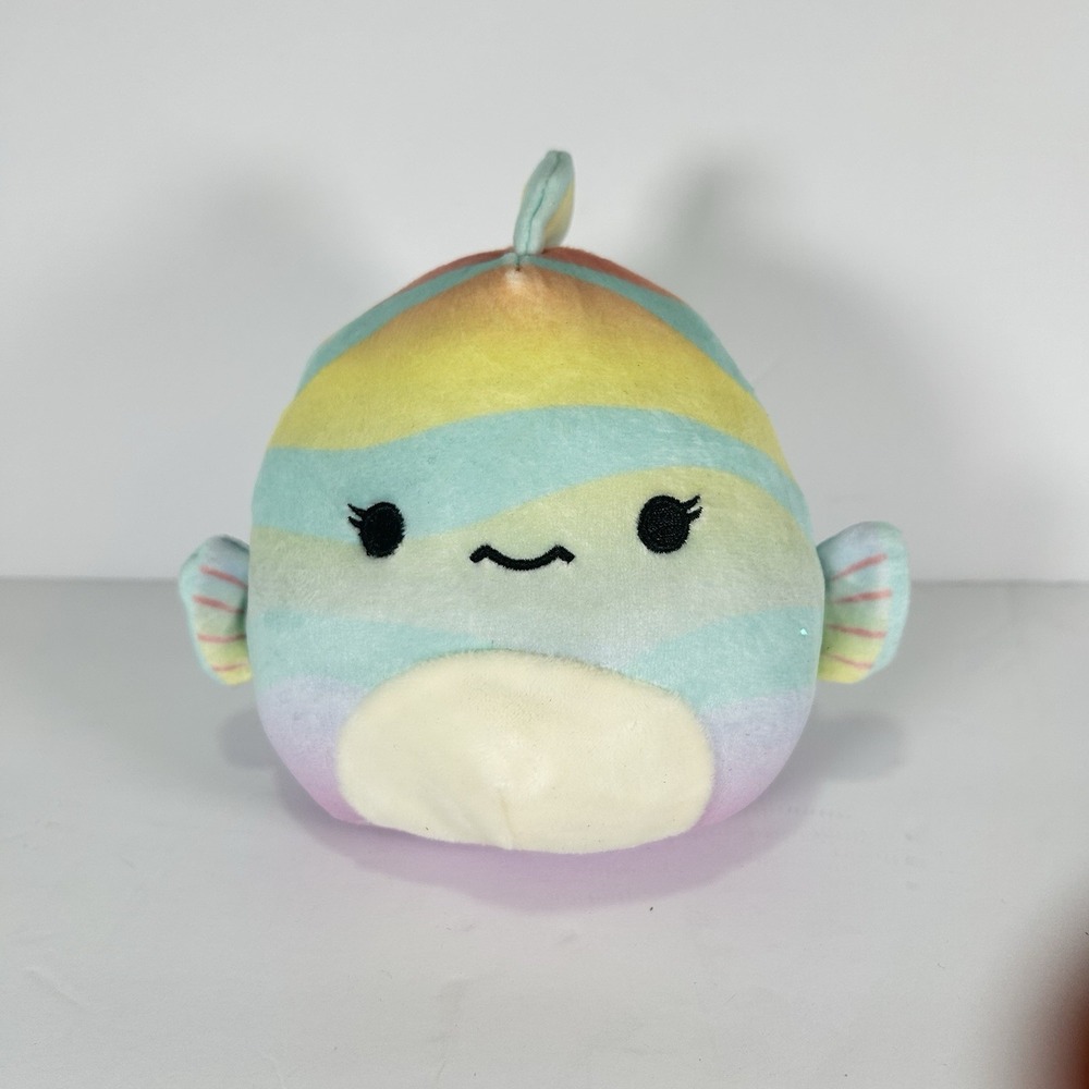Squishmallows CANDA 8" Rainbow Fish Kellytoy Soft Plush‎ Sealife Squad